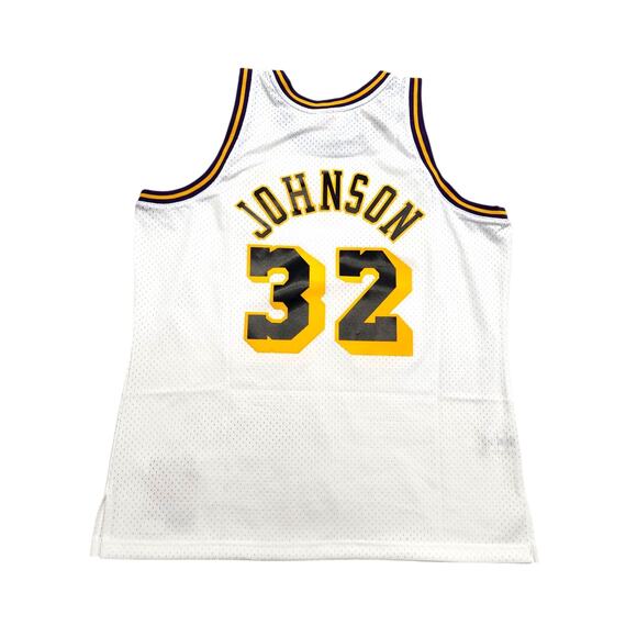 Magic Johnson LA Lakers Mitchell & Ness Swingman White Jersey XL - New $130 - Picture 2 of 7